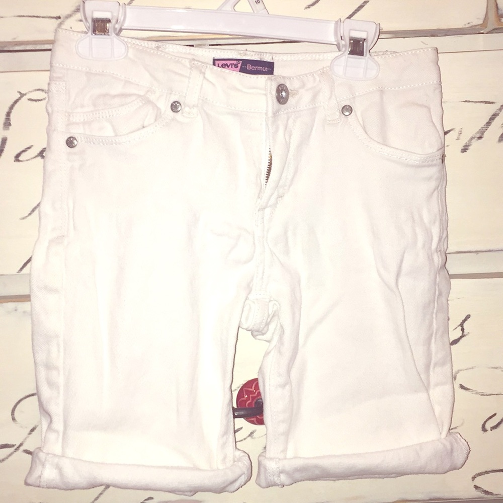 🥀White Jean Bermuda Shorts